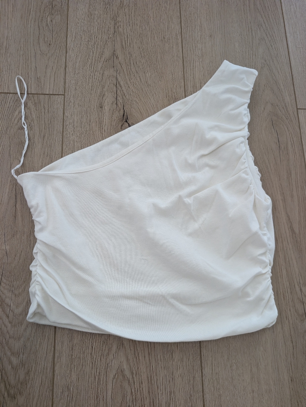 Grey Lab Ruched One Shoulder Crop Top - Picture 11 of 11